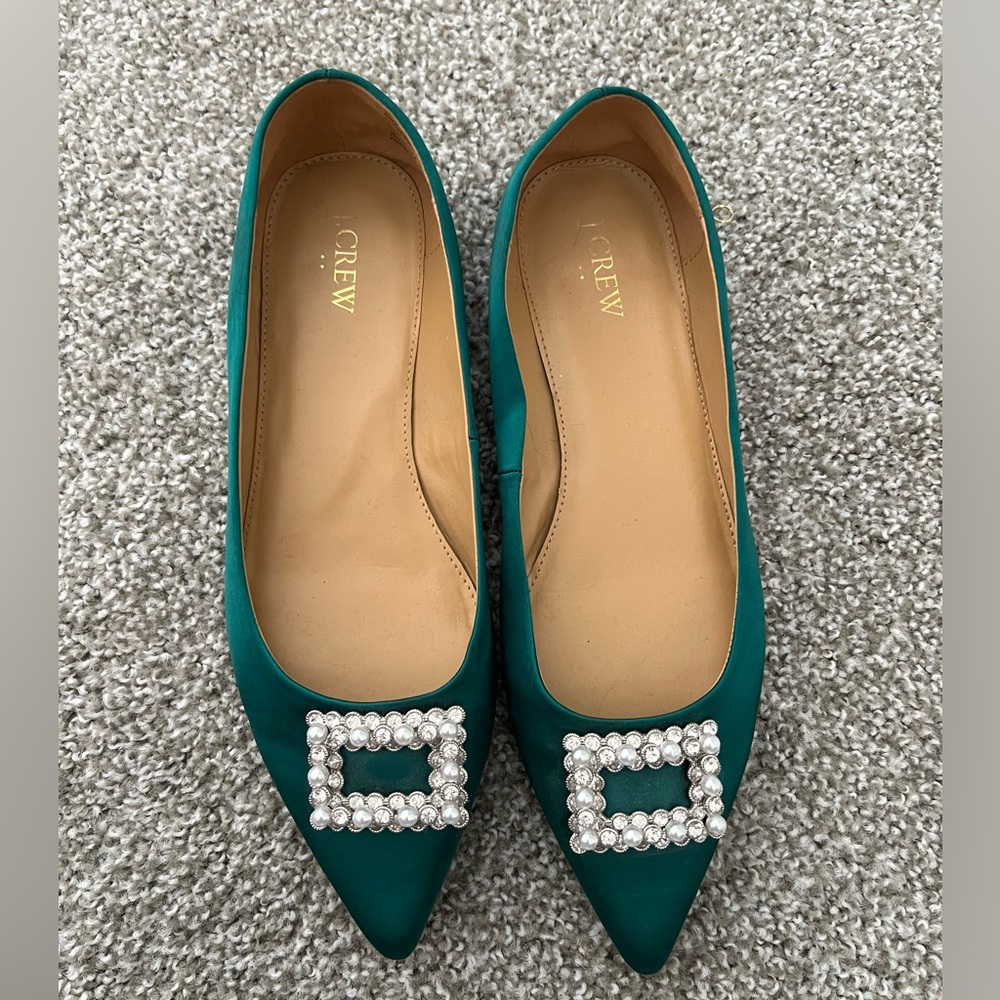 Jcrew Satin Crystal flats